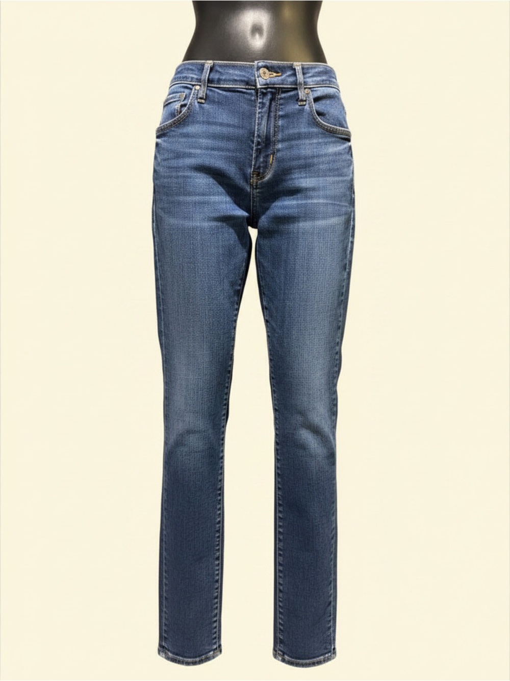 Citizens Of Humanity Mid Wash Straight/Skinny Leg Jeans - Blue